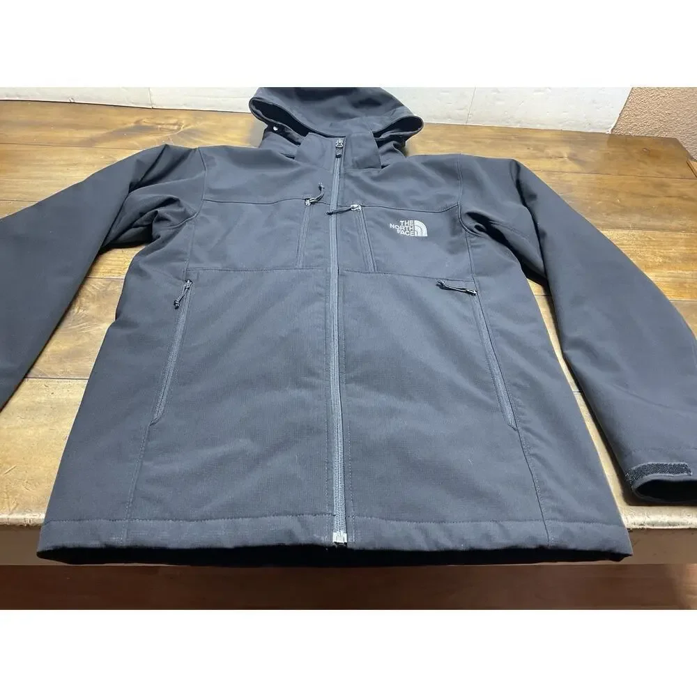 The North Face Jacket Mens Small Black Hooded Insulated PrimaLoft Softshell